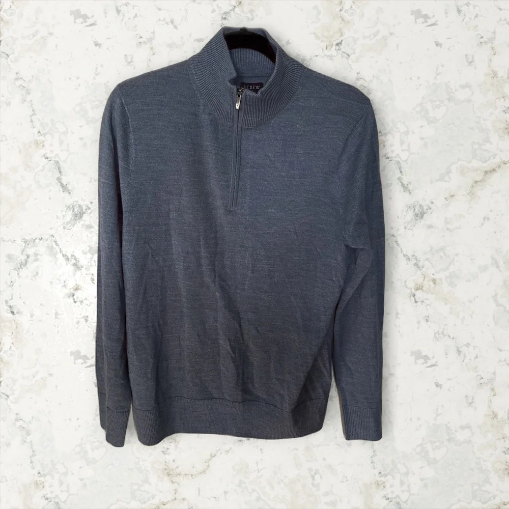 NWT J Crew Merino Wool Blend Quarter Zip